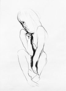 The One Who Remembers, charcoal, 1990