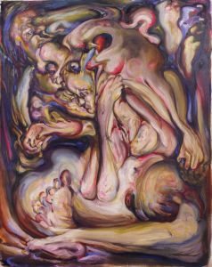 Perfluorocarbon Drowning, oil on canvas, 2006.