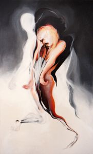 Into The White Where Bones Don't Store Pain, acrylic, 1990.